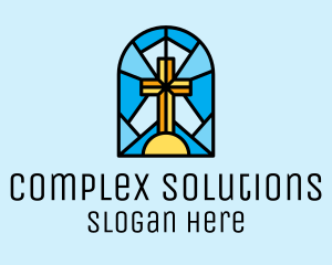 Church Cross Mosaic logo design