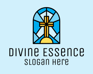 Church Cross Mosaic logo design