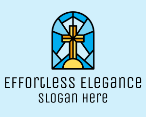 Church Cross Mosaic logo design