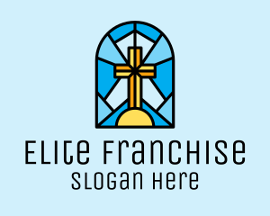 Church Cross Mosaic logo design