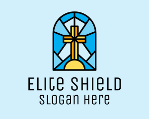 Church Cross Mosaic logo design