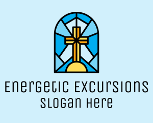 Church Cross Mosaic logo design