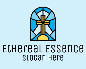 Church Cross Mosaic logo design