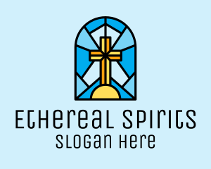 Church Cross Mosaic logo design