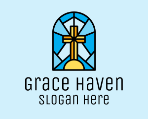 Church Cross Mosaic logo design