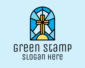 Church Cross Mosaic logo design