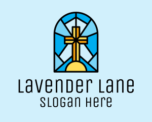 Church Cross Mosaic logo design