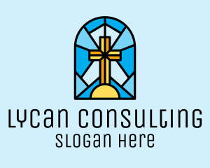 Church Cross Mosaic logo design