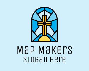 Church Cross Mosaic logo design