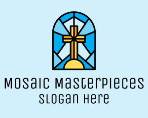 Church Cross Mosaic logo design