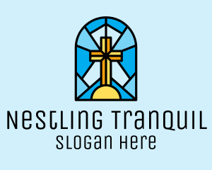 Church Cross Mosaic logo design