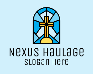 Church Cross Mosaic logo design