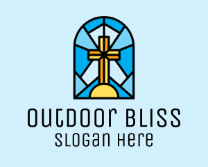 Church Cross Mosaic logo design