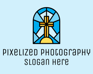 Church Cross Mosaic logo design