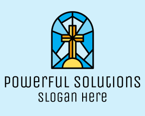 Church Cross Mosaic logo design