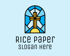 Church Cross Mosaic logo design