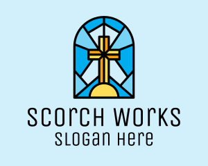 Church Cross Mosaic logo design