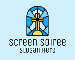 Church Cross Mosaic logo design