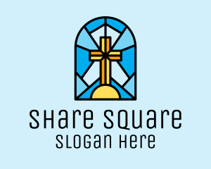 Church Cross Mosaic logo design