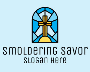 Church Cross Mosaic logo design