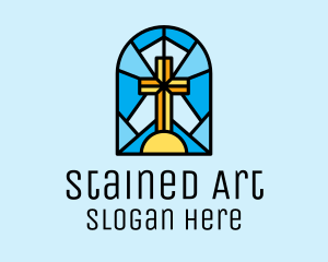 Church Cross Mosaic logo design