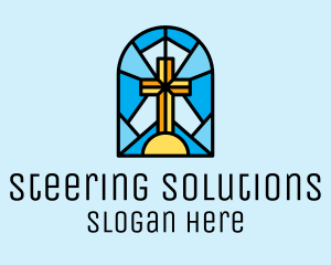 Church Cross Mosaic logo design