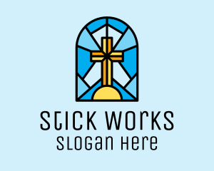 Church Cross Mosaic logo design