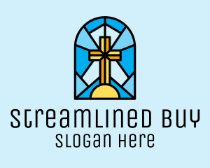 Church Cross Mosaic logo design