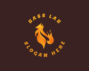 Fried Chicken Flame logo design