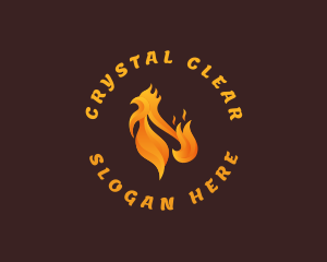 Fried Chicken Flame logo design