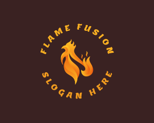 Fried Chicken Flame logo design
