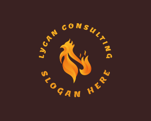 Fried Chicken Flame logo design