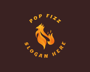 Fried Chicken Flame logo design