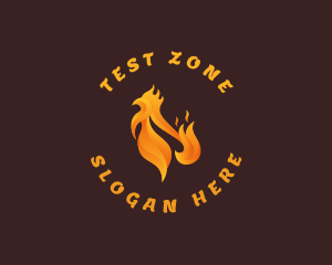 Fried Chicken Flame logo design