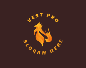 Fried Chicken Flame logo design