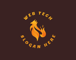 Fried Chicken Flame logo design