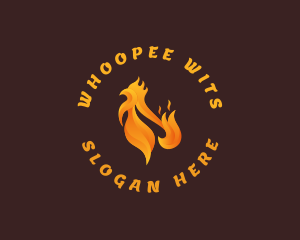 Fried Chicken Flame logo design