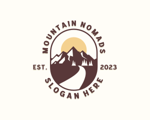 Mountain Trekking Pathway logo design