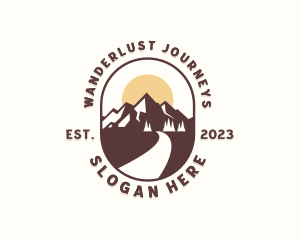 Mountain Trekking Pathway logo design