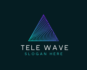 Wave Pyramid Tech logo design