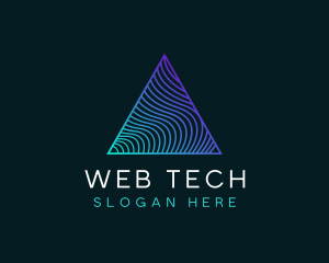 Wave Pyramid Tech logo design