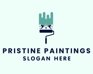 Roof Paint Roller logo design