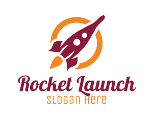 Wine Bottle Rocket logo design