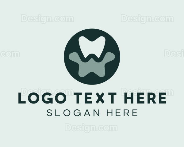 Star Dental Letter W Logo
