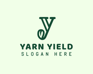 Green Natural Letter Y logo design