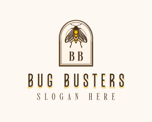 Vintage Moth Insect logo design