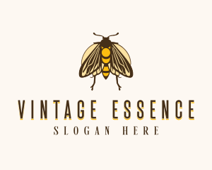 Vintage Moth Insect logo