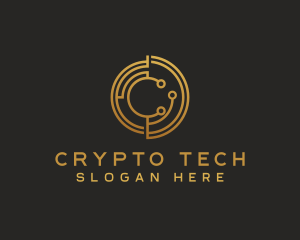 Cryptocurrency Bitcoin Fintech logo