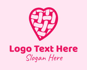 Pink Woven Heart  logo