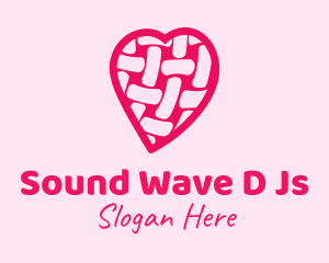 Pink Woven Heart  Logo